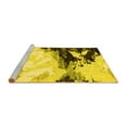 thumbnail image 2 of Ahgly Company Machine Washable Indoor Square Abstract Yellow Modern Area Rugs, 3' Square, 2 of 4