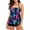 Blue, variant on VerPetridure Tankini Bathing Suits for Women High Waisted Two Piece Swimsuits Tummy Control Swimwear Loose Swim Suit with Boyshorts