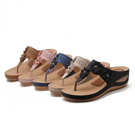 

New summer women s sandals massage tablets wear-resistant non-slip beef tendon thick-soled slippers