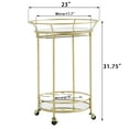 thumbnail image 2 of ABBSR Rolling Wine Serving Cart with Universal Wheels, Gold, 2 of 8