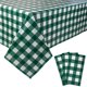 thumbnail image 1 of Manteles Kesfey a cuadros verdes/blancos, 137 x 274 cm, paquete de 3, 1 of 8