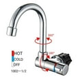 thumbnail image 2 of Foldable Kitchen Faucet 360 Dgree Rotation Sink Water Tap Single Handle Cold & Hot Water Mixer Fauc silver, 2 of 4