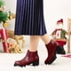 thumbnail image 2 of Botines Chelsea Allegra K de tacón Grueso borgoña 38 para Mujer, 2 of 7