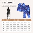 thumbnail image 4 of Pajama Sets for Women 2 Pcs, blue Starry sky Violet aesthetic Button Down Long Sleeve Sleepwear Lounge PJ Sets, 4 of 6