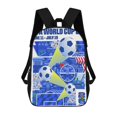 thumbnail image 1 of FIFA-theme Backpack, Campus style schoolbag Bookbag with Adjustable Shoulder Straps And Large Zip Compartment, Unisex Travel Bags.43cm, 1 of 6