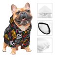 thumbnail image 3 of Zufioo Pumpkin And Flying Bat Print Pet Hooded Sweatshirt, Suitable for Small Dogs Pet Hoodie Clothes-Medium, 3 of 7