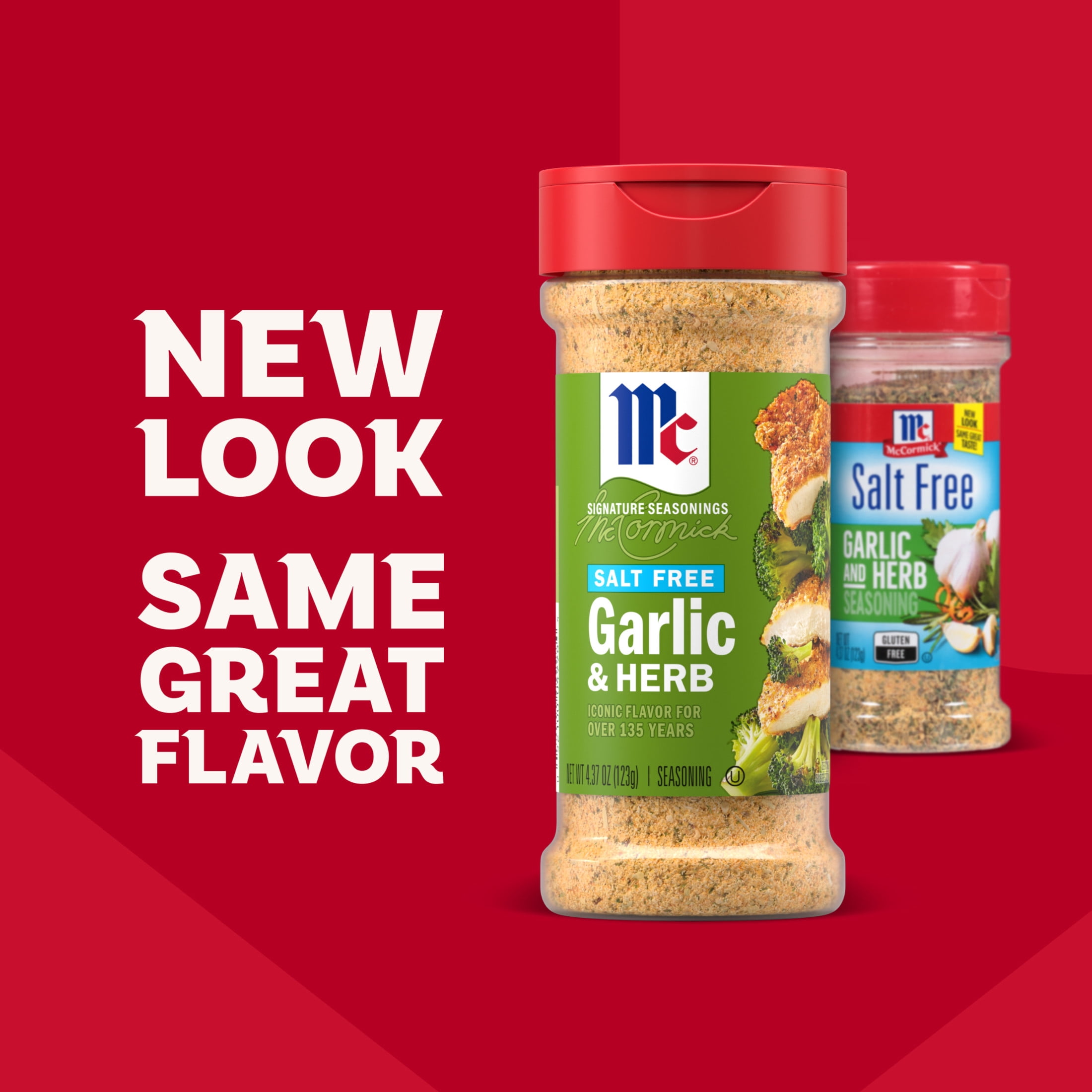 (3 pack) McCormick Seasoning, Salt Free Garlic and Herb, 4.37 oz Bottle