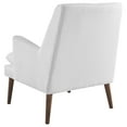thumbnail image 4 of Modern Contemporary Urban Design Living Room Lounge Club Lobby Accent Chair, Fabric, White, 4 of 5