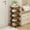 Brown, variant on Hurber 7-Layers Foldable Shoes Rack, Installation-Free Bamboo Shoe Shelf for Entryway, Wood Color