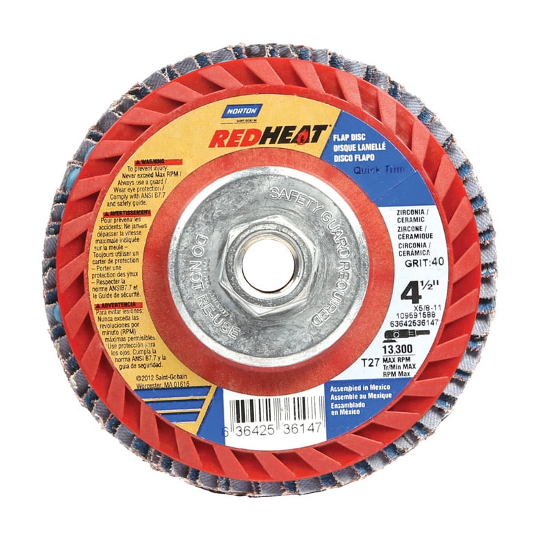 FLAP DISC 4-1/2' RED 40G (Pack of 1)
