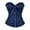 Dark Blue, variant on Womens Corset Top Bustier,Front Zipper,No Slip,Steel Boned Waist Cincher Lace Up Back Bodysuit for Party Prom Evening Wear