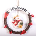 thumbnail image 2 of Injueey Colgante de Navidad, artesanía de resina, muñeco de nieve, guirnalda de Navidad, arreglo de escena, colgador de puerta, fiesta, Kits de decoración para fiestas Bolsa de regalo muñeco de nieve, 2 of 6