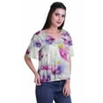 thumbnail image 3 of Moomaya Blouse d'Été Boho à Manches Courtes en Rayonne Imprimée pour Femmes, 3 of 5