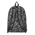thumbnail image 3 of Unisex Bohemian Zipper Backpack, Chic Boho Print Rucksack with Front Pocket, Lightweight Daypack for School University Work Commute, Great Gift, 3 of 5