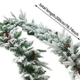 thumbnail image 3 of Artificial Snowy Cedar Garland 6.5ft with Pine Cones and Berries, Frosted Winter Greenery Garland for Christmas Mantle, Wedding, Holiday Party, and Table Centerpiece Decorations, 3 of 5