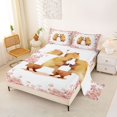 thumbnail image 2 of Erosebridal Dancing Capybaras Bed Sheets 4pcs For Teens,Romantic Floral Cherry Blossoms King Sheets For Child Boys Girls,Breathable Home Decor, 2 of 5