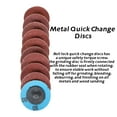 thumbnail image 5 of waltyotur 51Pcs 2 Inch Roll Lock Quick Change Disc, Grind Aid Quick Change Sanding Discs Aluminum Oxide Coated Die Grinder Accessories with 1/4 Inch Drill for Surface Prep and Finishing Work, 5 of 5
