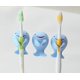 thumbnail image 1 of 3 Piezas De Soporte De Cepillo De Dientes Con Forma De Animal De Dibujos Animados Lindos Ganchos De Ventosa De Montaje En Pared Para Niños - Delfín Azul, 1 of 4