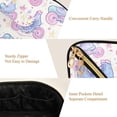 thumbnail image 5 of FORMRS Makeup Bag Travel Cosmetic Organizer for Women Fold Flat Zipper Pouch with Handle, Pink Skates, 5 of 8