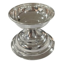 925 Sterling Silver Hallmarked Round Deepak (Diya) Deepak Height & Capacity: Diya 2.75" (40ml)