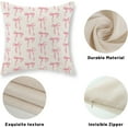 thumbnail image 7 of Pink Bow Pillow Covers 18x18 Inch Set of 2 Modern Aesthetic Pink Throw Pillow Cases Cute Coquette Preppy Cushion Case Girls Room Bedroom Home Decorative Throw Pillows for Couch Sofa Decor, 7 of 7