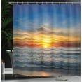 thumbnail image 4 of Ambesonne Ocean Shower Curtain, Pacific California Sunset, 69"Wx84"L, Orange Blue, 4 of 5