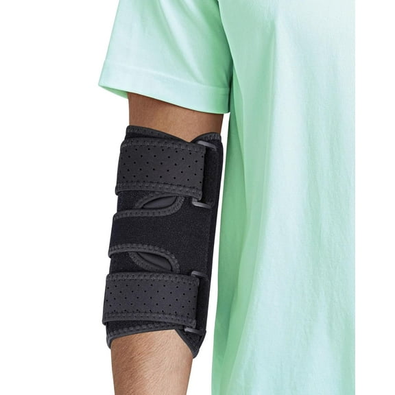 Elbow Brace Comfortable Night Sleep Support, Cubital Tunnel Syndrome, Ulnar Nerve Entrapment with Compression Sleeve Immobilizer, 2 Removable Metal Splints Pain Relief for Men and Women(One size)