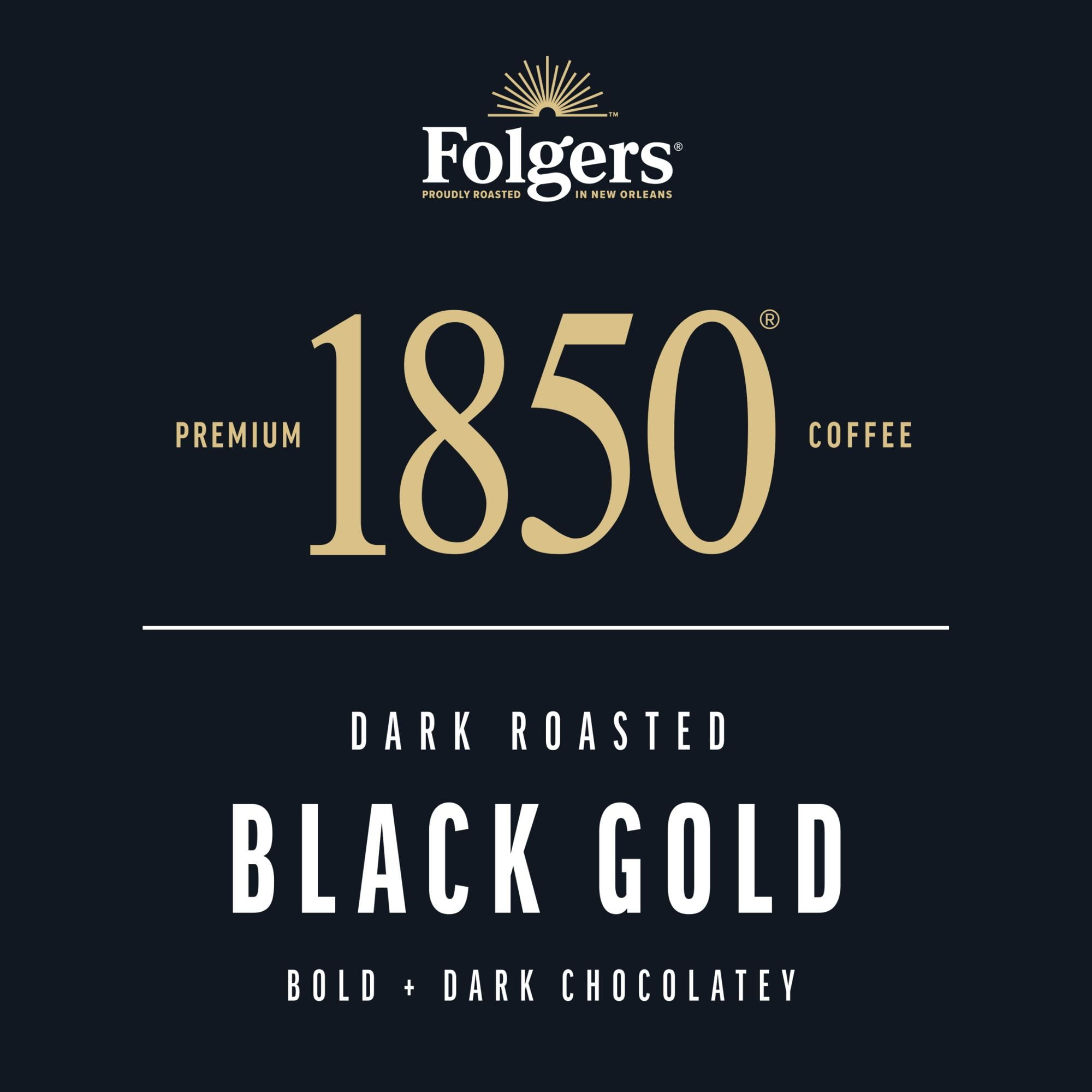 1850 Black Gold, Dark Roast Coffee, Keurig K-Cup Pods, 10 Count Box