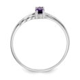 thumbnail image 2 of Auriga 10k White Gold Polished Marquise-cut Genuine Amethyst Birthstone Ring for Women Size- 6, 2 of 6