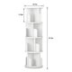 thumbnail image 3 of Blanca 4 - tier 360 - rotating stackable small de madera estante tower para para niños - waterproof, narrow book organizer para dormitorio y cuarto de estudio, 3 of 7