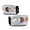 Clear/Chrome Bezel, variant on Left & Right Side Clear LED Headlights Set Chrome Bezel Fit For Dodge Ram 1500 2500 3500 2006-2009