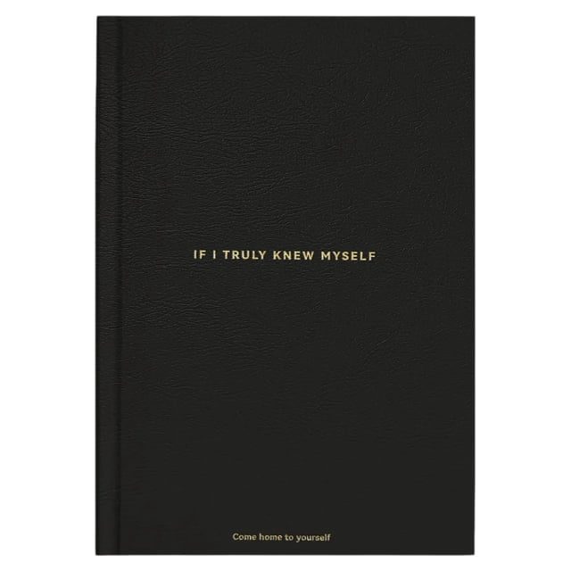 "Si Je Me Connaissais" Journal en Cuir à Couverture Rigide, Carnet de Pleine Conscience, Couverture Rigide en Faux Cuir de Qualité Supérieure, Carnet d'Auto-réflexion pour la Conscience de Soi, la Guérison et la Croissance Personnelle