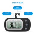 thumbnail image 2 of Upgraded AMIR Refrigerator Thermometer, Waterproof Mini Freezer Thermometer, Digital Thermometer with Hook, LCD Display, ℃/℉ Switch + Max/Min Record, for Kitchen, Home, Restaurants, Black, 2 Pack, 2 of 8