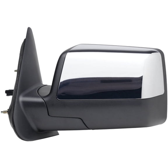 61154F - Fit System Driver Side Mirror for 06-11 Ford Ranger, textured black, w/ chrome cover, foldaway, Power
