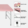 thumbnail image 4 of HooKung 4 FT Folding Table with Carry Handle, Portable Fold-in-Half Plastic Table, Rectangle Foldable Table for Indoor/Outdoor Pink, 4 of 7