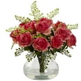 thumbnail image 1 of Rose & Maiden Hair Arrangement w/Vase, 1 of 1