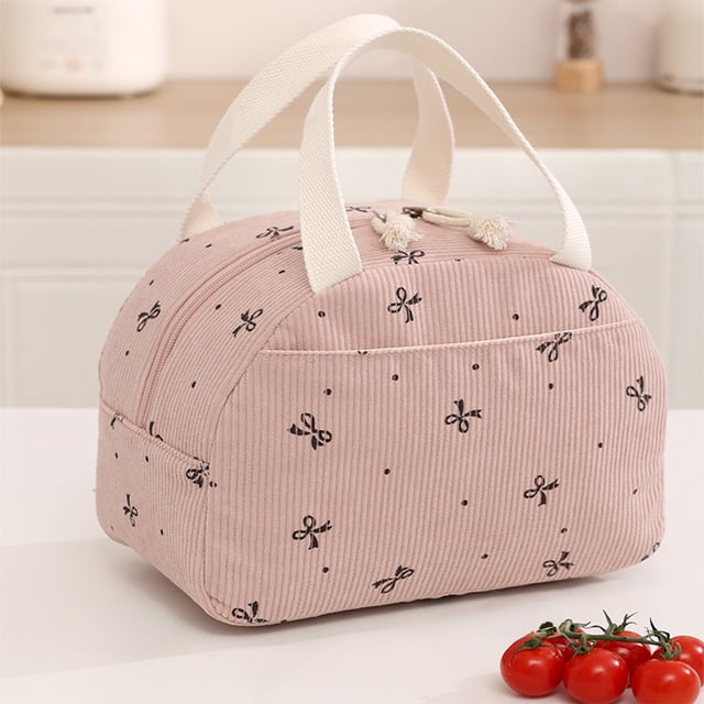 EGNMCR Closet Organizers and Storage, Organization and Storage Handheld Portable Lunchbox Bag Large Capacity Packing Lunch Bag Office Worker Student Insulated Bento Bag Corduroy Lunch Bag