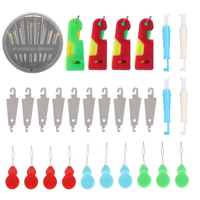 Juego de Enhebradores ANGGREK Herramienta de Aguja de Coser Manual Enhebrador de Agujas