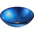 thumbnail image 3 of Anzzi  Clavier Series Deco-Glass Vessel Sink in Lustrous Blue with Enti Faucet in Brushed Nickel, 3 of 4