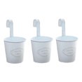 thumbnail image 5 of MEIBUTYUP Set of 3 White Iron Hanging Flower Pots, Vintage Decorative for Indoor and Outdoor Garden Use, 5 of 8