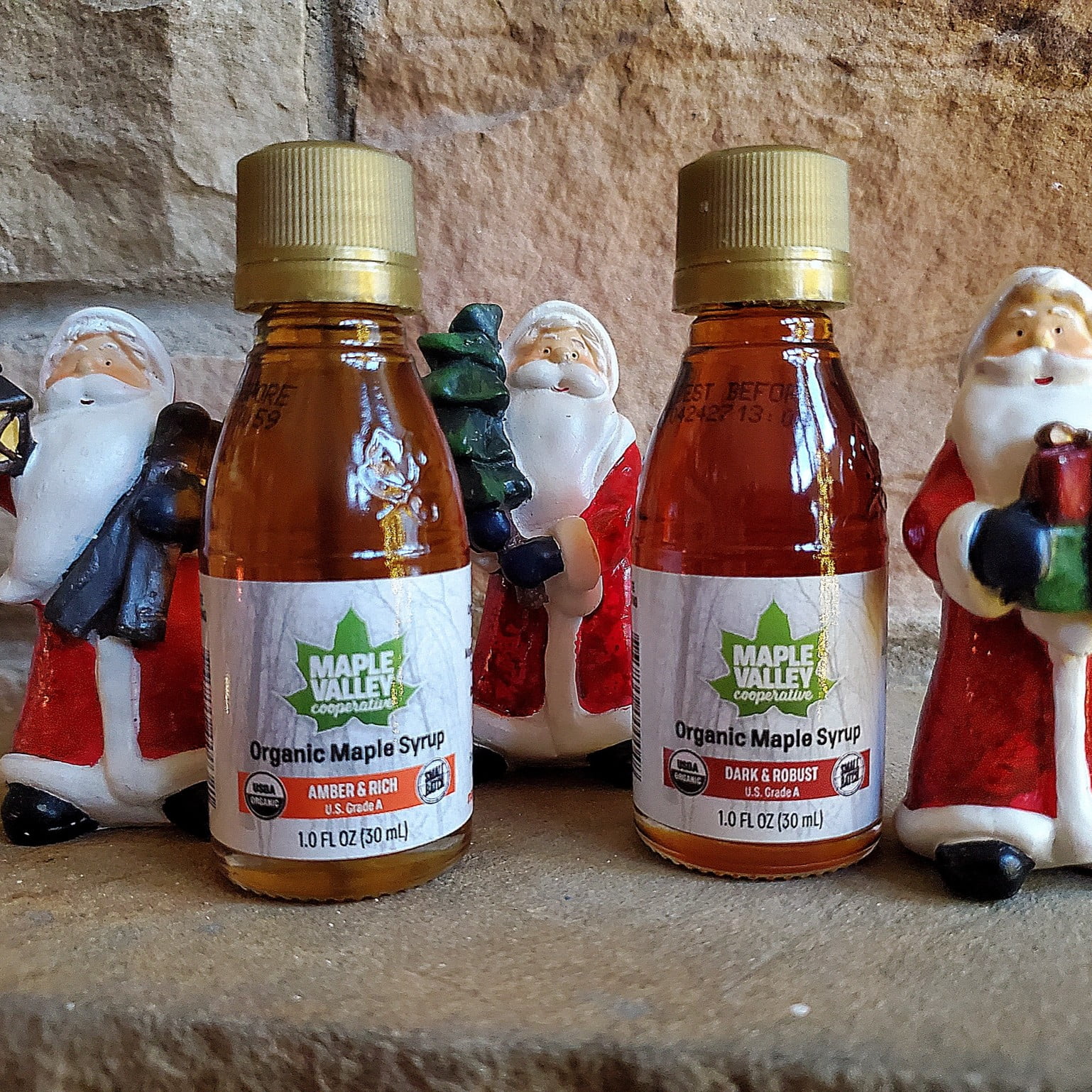 Maple Valley Organic Maple Syrup Grade A Amber & Rich 1 oz Glass Nips x 96 Case ~ Wedding Favors Party Favors Stocking Stuffers Travel Size Gifts