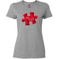 thumbnail image 3 of Inktastic Autism Awareness Be Kind Red Puzzle Piece Women's T-Shirt, 3 of 5