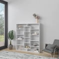 thumbnail image 3 of Ada Home Decor Multiple Tier Open Shelf Bookcase, 14- Cube Storage, White, 3 of 7