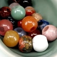 thumbnail image 5 of Cuentas de cristal natural de 14 mm con agujero grande y cuentas redondas de 5 mm para manualidades hechas a mano, decoración del hogar y perlas, 5 of 5
