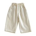 thumbnail image 5 of CONZONE Kids Boys Corduroy Pants Wide Leg Casual Pants for Child Elastic Waist Baggy Fall Winter Jogger Pants with Pockets, 5 of 7