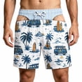 thumbnail image 3 of Novelty Cutout Funny Swim Trunks Men US Flag Print Drawstring Quick Dry Beach Board Shorts, 3 of 3