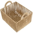 thumbnail image 5 of Simplify Vertical Weave Storage Basket Vertical Weave Paper Rope, Decorative Baskets, Handles, 5 of 8