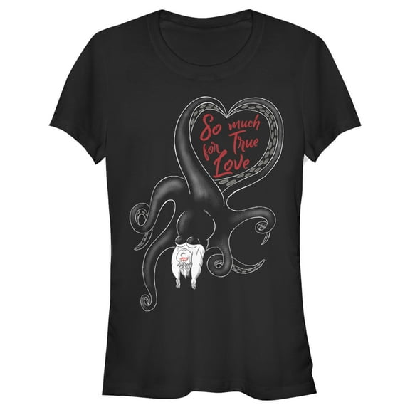 Junior's The Little Mermaid Ursula The Sea Witch So Much For True Love  Graphic Tee Black 2X Large