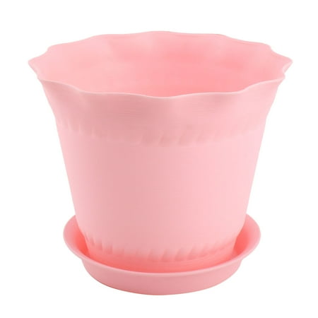 Pink Flower Pot - Home Balcony Plastic Plant Aloes Cactus Flower Grass Planting Pot Flowerpot Pink