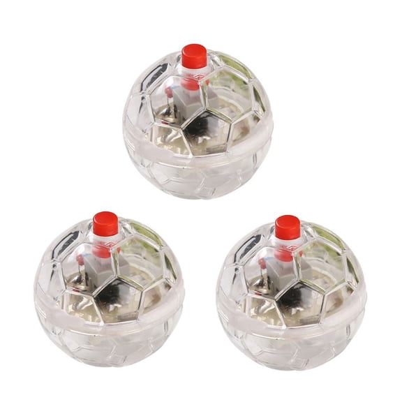 ZUARFY 3 Pcs New Fashion Glowing Transparent Plastic Ball Pet Interactive Toy Funny Training Cat Flash Balls Toys